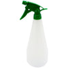 Introducing the Marksman Water Trigger Sprayer 750ml, featuring a slightly translucent white body and a green nozzle. The trigger and spray mechanism are also green, making it ideal for gardening chemicals or cleaning products.