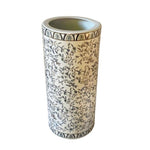 The Blue And White Ditsy Print Umbrella Stand is a tall ceramic cylinder featuring a delicate blue floral pattern—ideal for charming hallway decor.