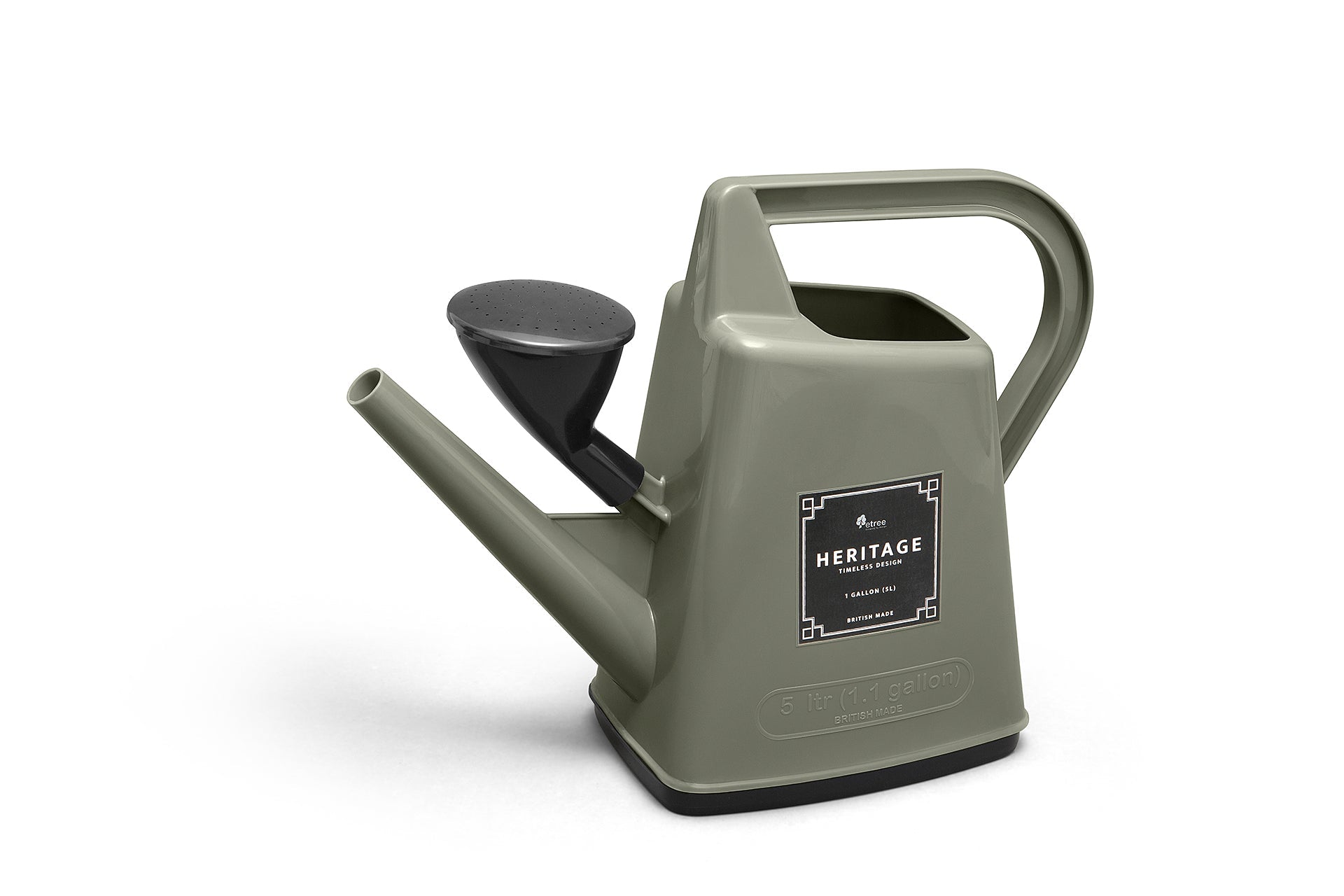 heavy duty watering can british made in heritage slate green, for outdoor plants similar to a galvanised watering can