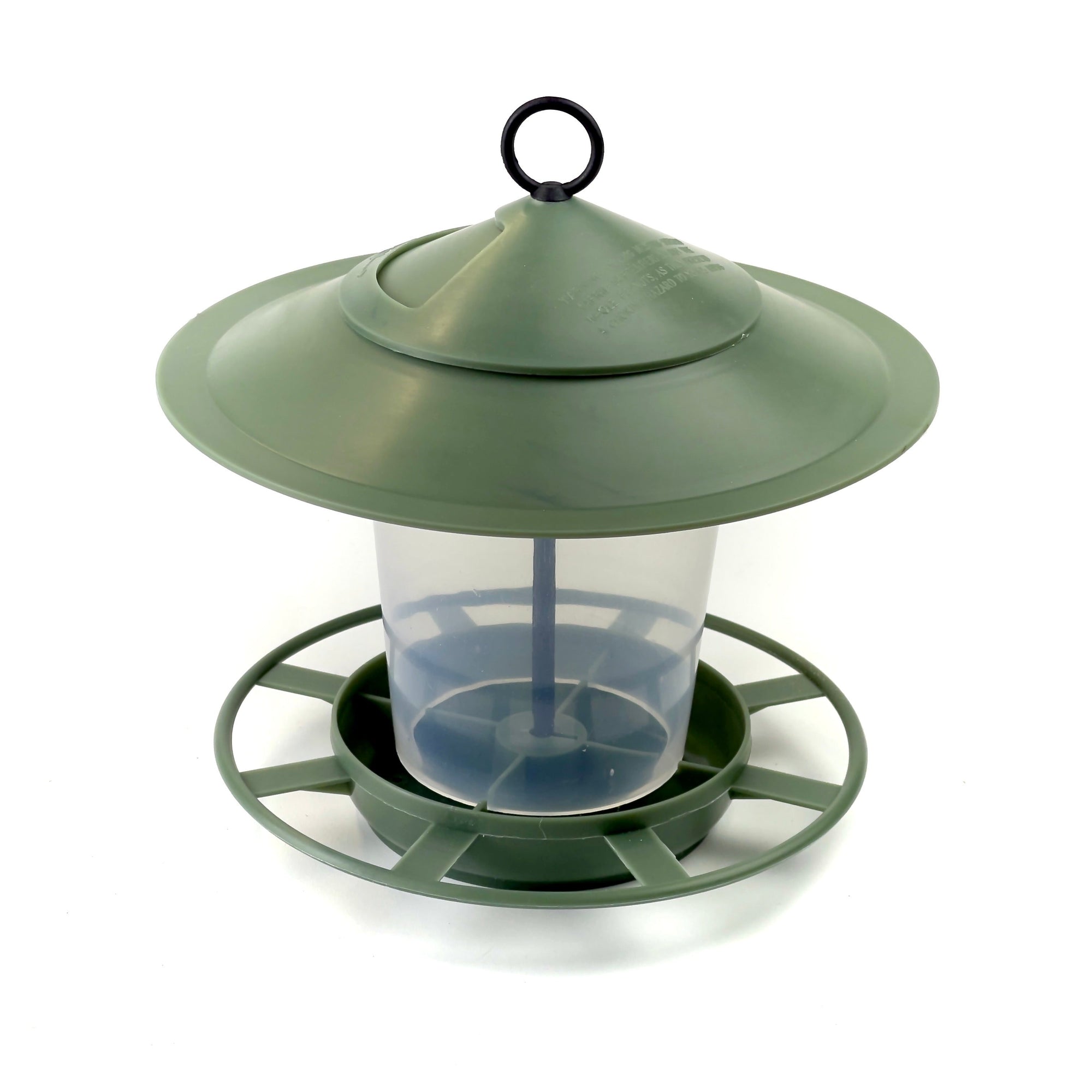 Introducing the Etree Bird Feeder Lanterns in Slate Green - a stylish and functional feeder designed for convenience and wildlife protection. With a wide, circular roof and base featuring feeding ports around the perimeter, the transparent central container holds bird seed securely. Its easy-to-clean design ensures a hygienic feeding environment, helping to prevent disease among birds.