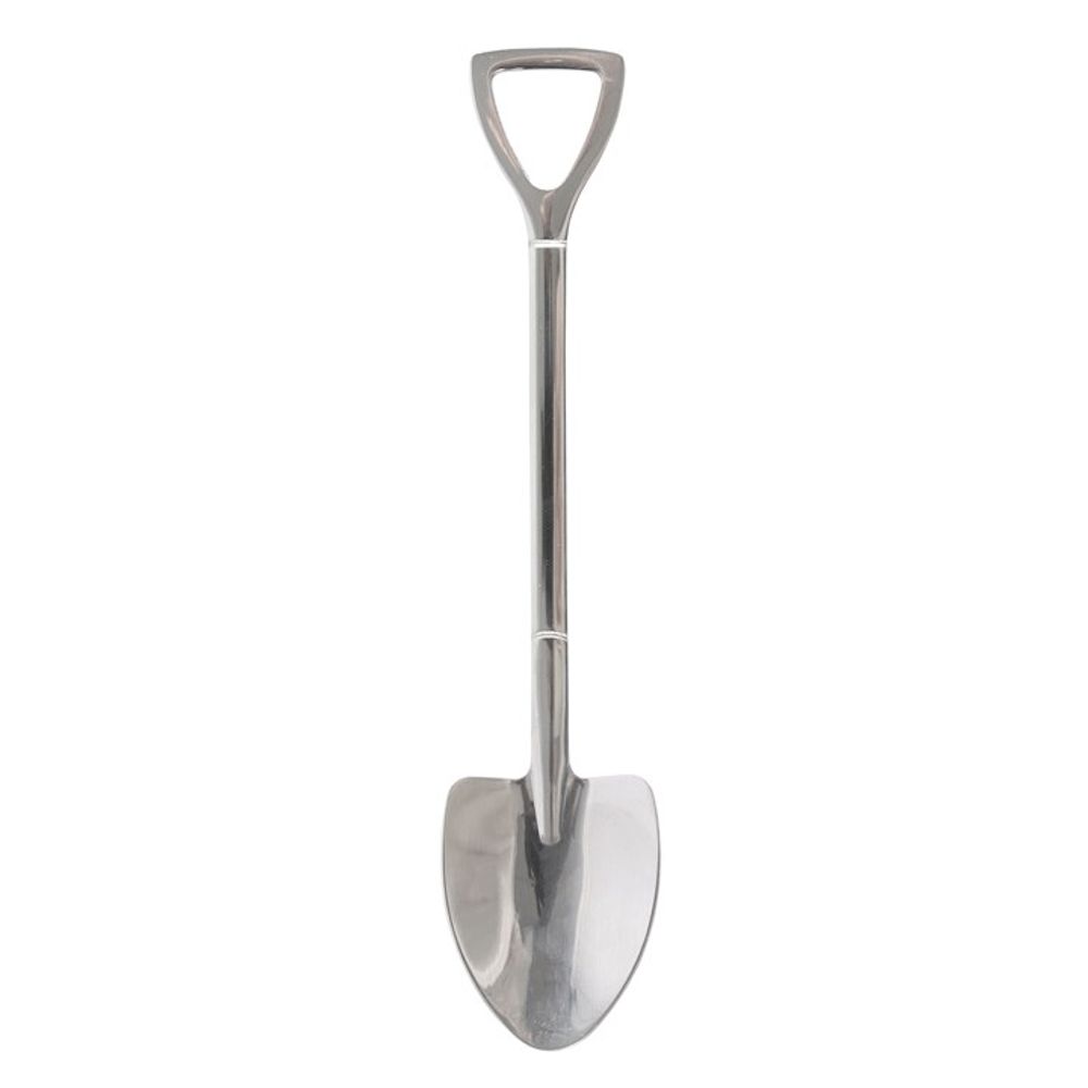 A Plain Plant Pot Ceramic Mug and Shovel Spoon set is displayed against a white background, offering the perfect companion for your relaxing garden tea break.