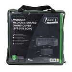 Premium Modular Medium L Shaped Dining Cover (left side long) - 260/184 X 210/134 X 76 (D) X 60/82 (H)
Table: 155 X 95 X 68 H