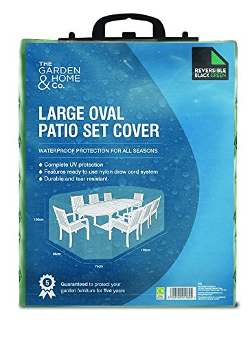Standard Large Oval Patio Set Cover Green [36059]
