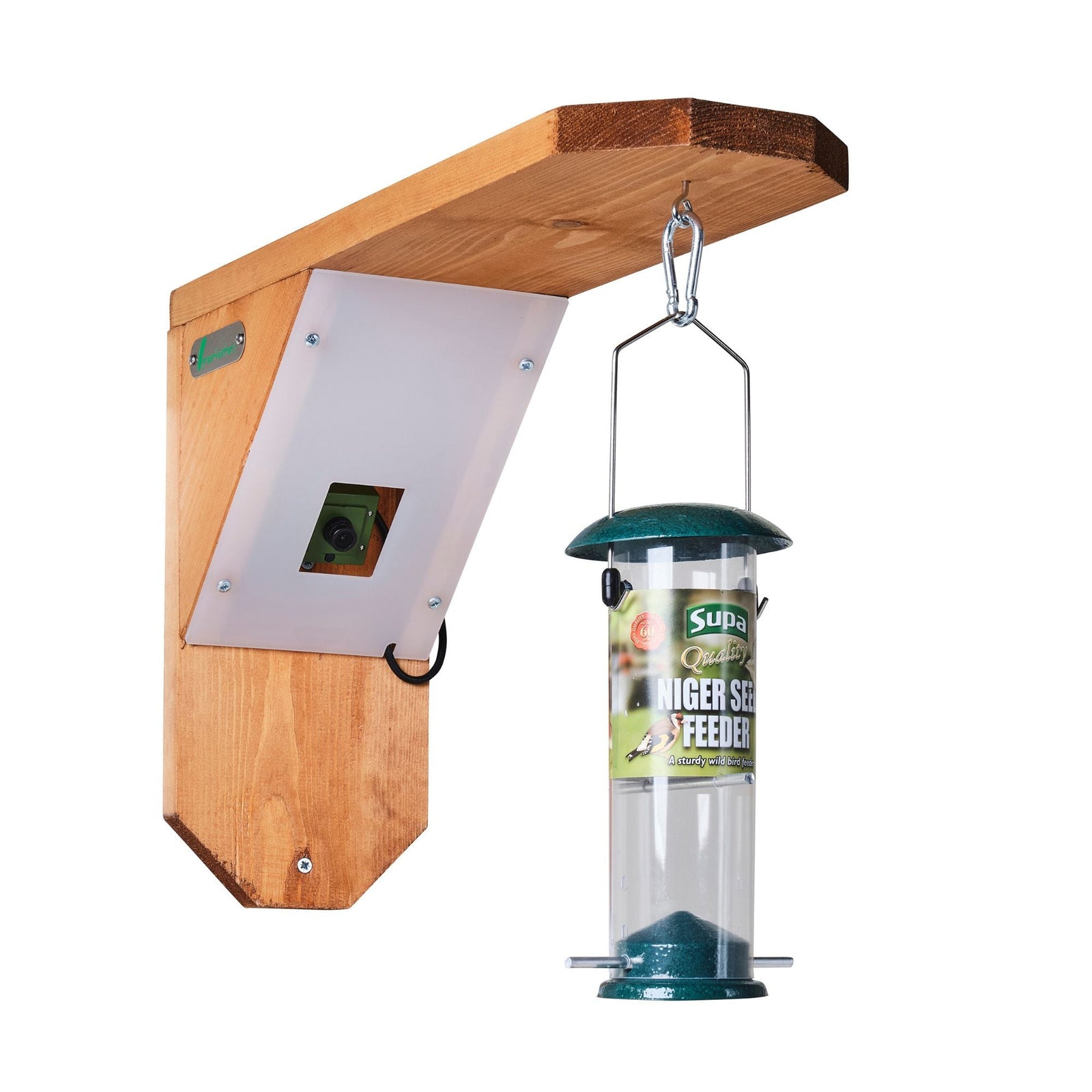 Handmade Wooden Bird Feeding Station Camera Mount