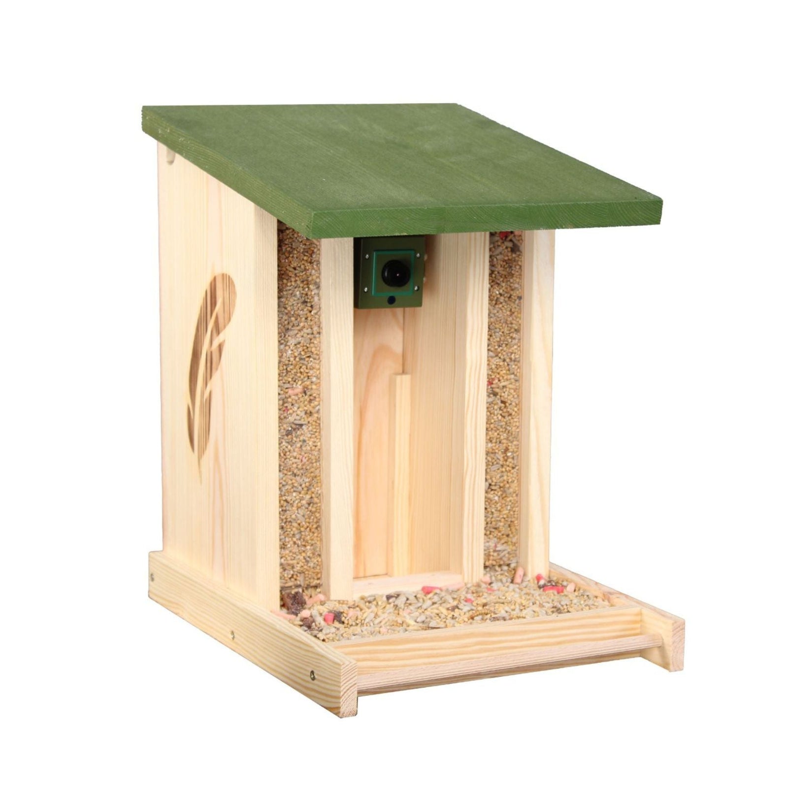 Camera Compatible Wooden Bird Feeder