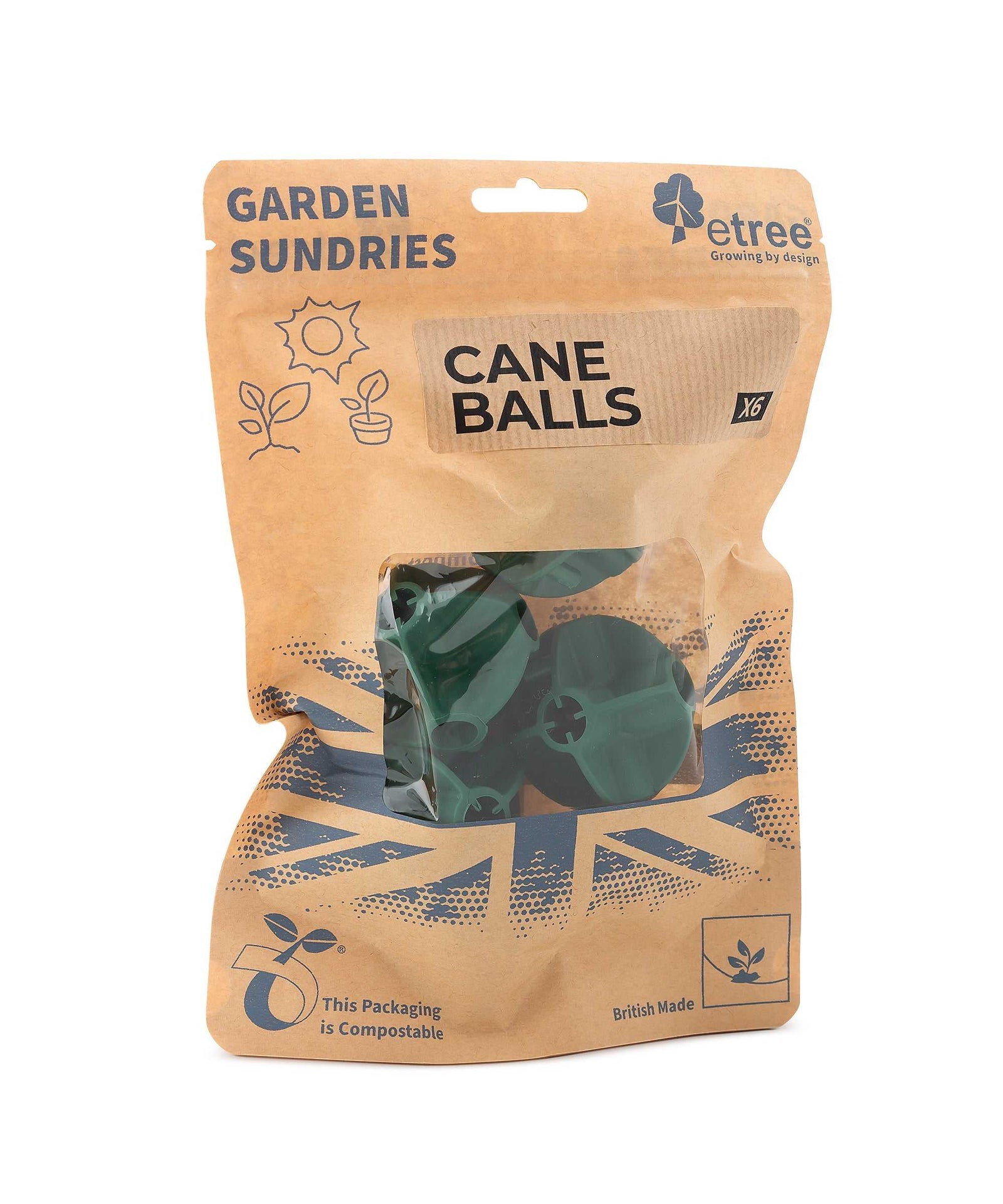 Cane Balls - Build netting cages and plant structures the simple way.