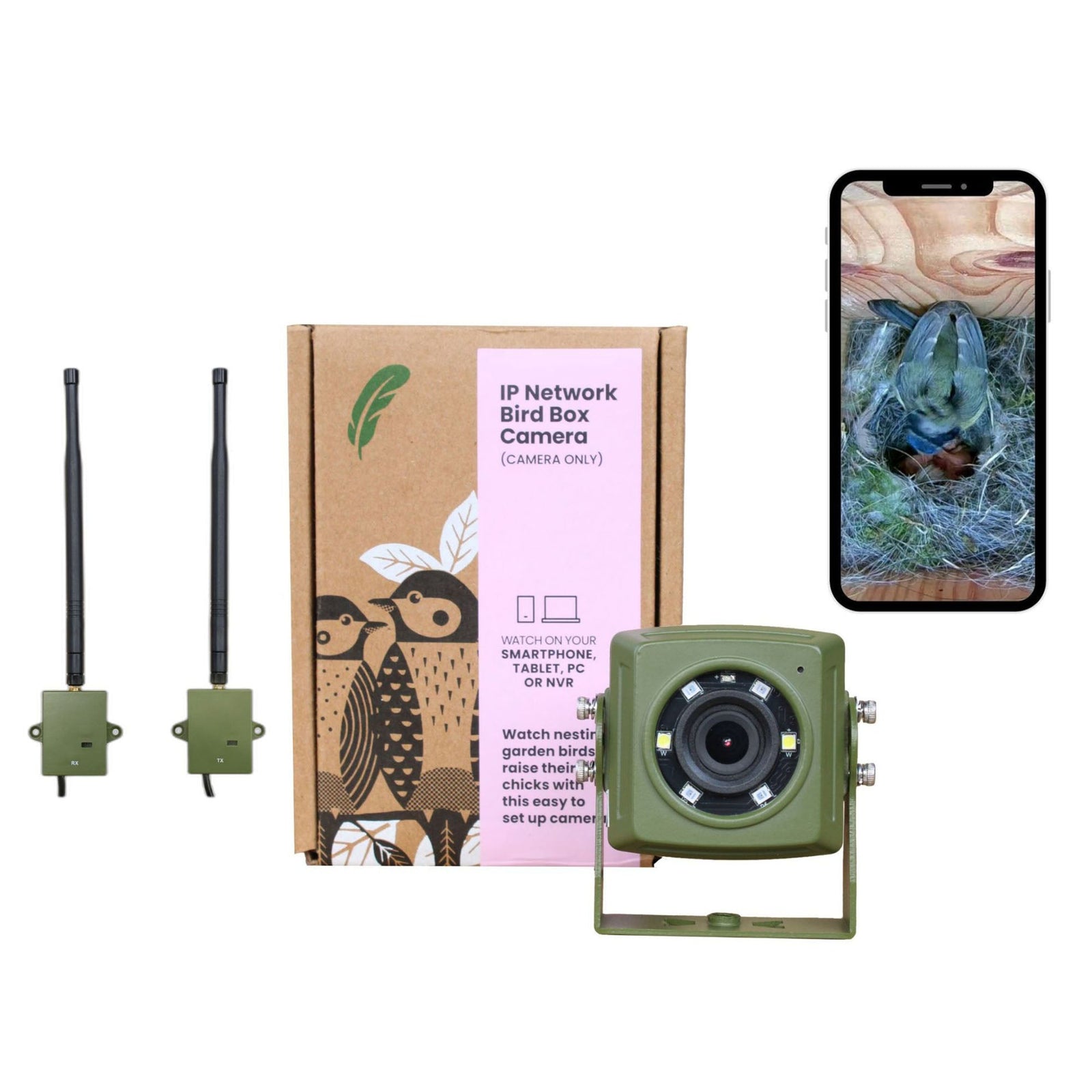 Long Range Wireless Network Bird Box Camera (up to 300m Range)