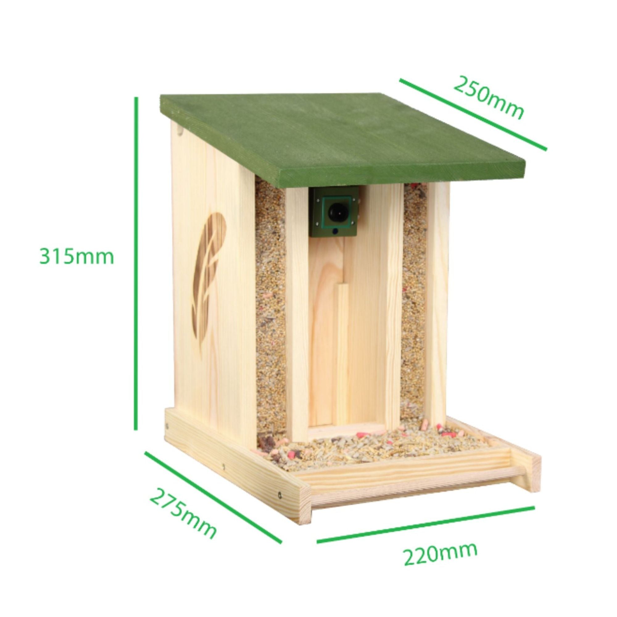 Solar Powered WiFi Camera Wooden Bird Feeder Kit