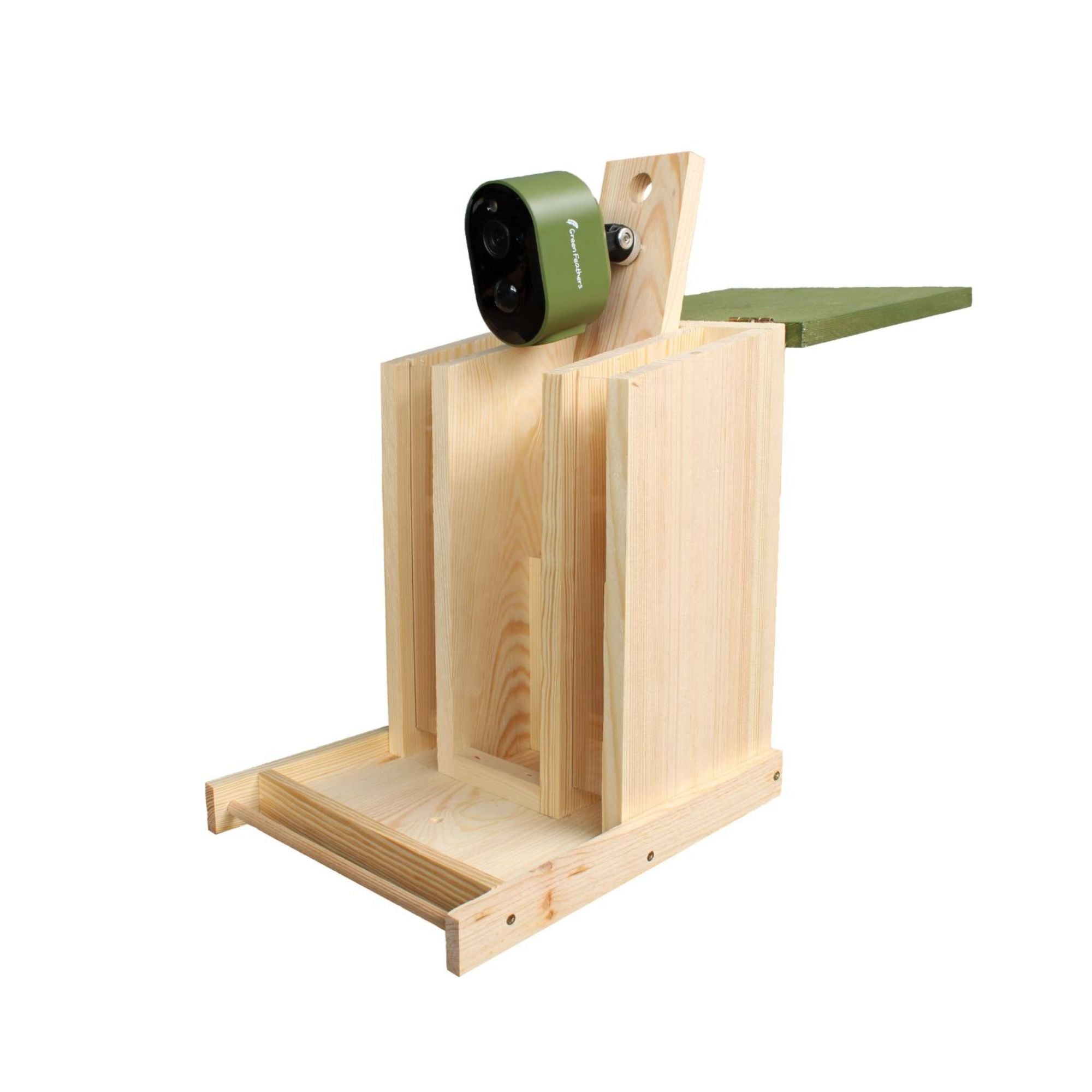 Solar Powered WiFi Camera Wooden Bird Feeder Kit