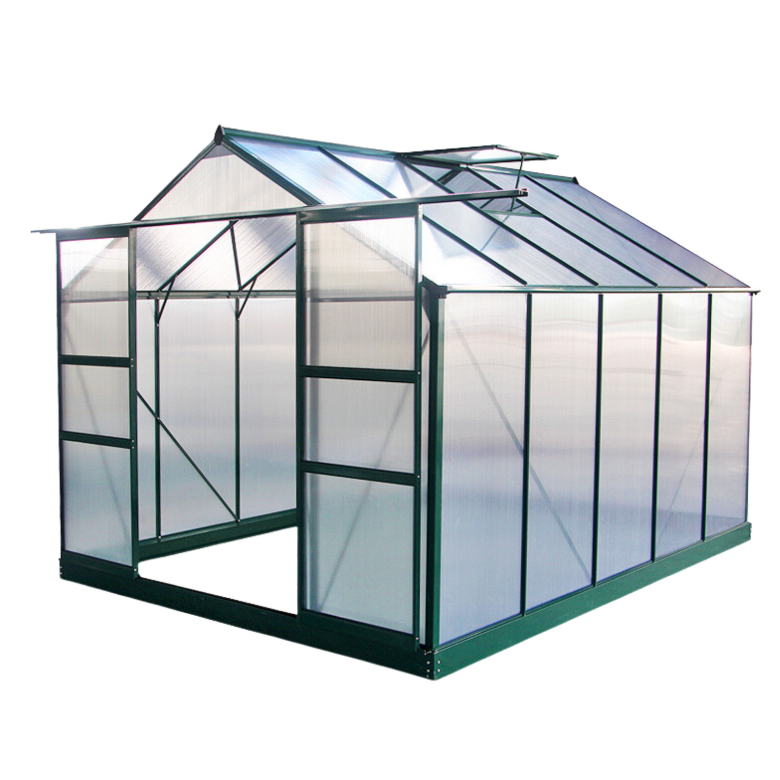Harvester Walk-In Aluminium Polycarbonate Greenhouse 8x12