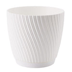 Mika Pot with Saucer 150mm White