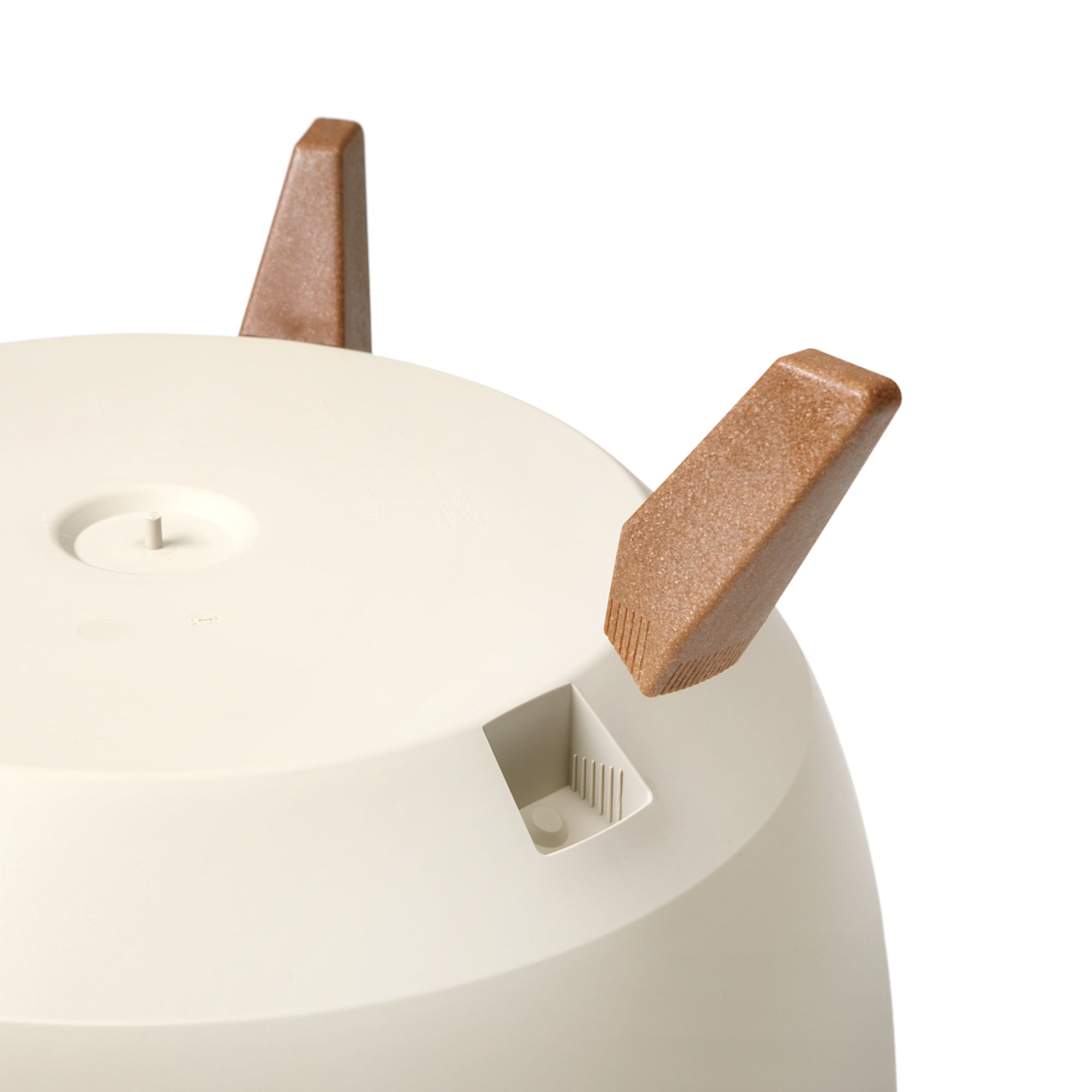 Roma Bowl Pot with Legs, Insert and Hole with Plug 240mm White