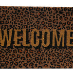 Leopard Print Welcome Coir Doormat 40x60cm