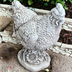 Stone Effect White Hen Statue