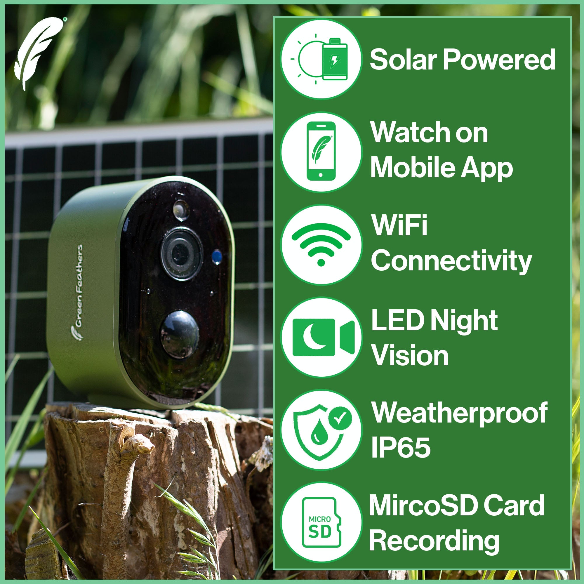 Solar Powered WiFi Bird Box & Wildlife HD Camera