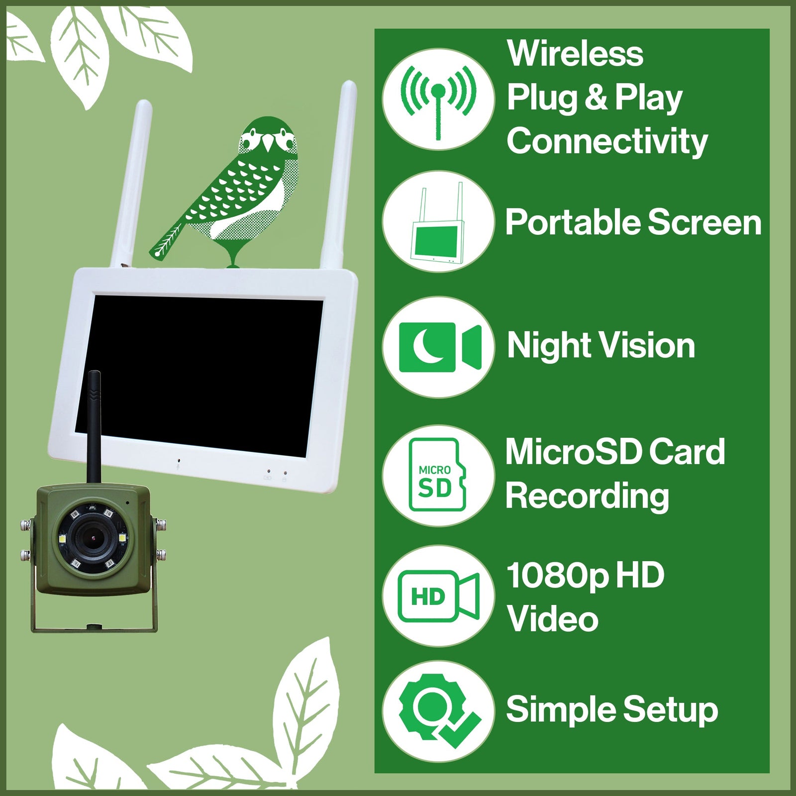 Wireless Side View Bird Box Camera & Screen Starter Pack