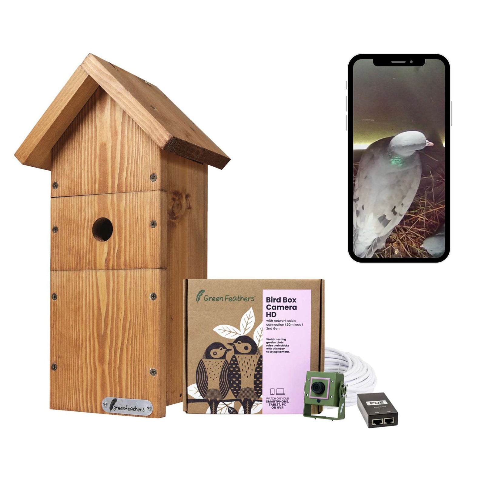 Wired Network Bird Box HD Camera Starter Pack (2nd Gen)