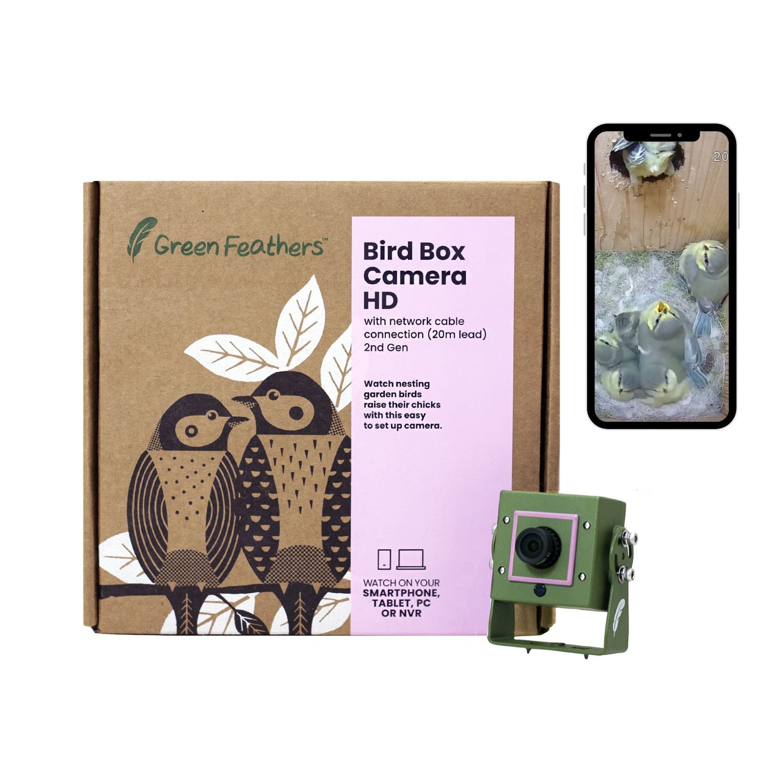 Wired Network Bird Box & Wildlife HD Camera (2nd Gen)