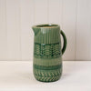 Green Ceramic Jug (26.5cm) T12 x 14 x BD12.3 x H26.5cm