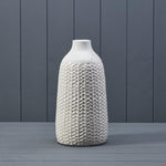 White Ceramic Vase (28.5cm) TD(ext)5/(int)3.5cm BD12.8 x H28.5cm