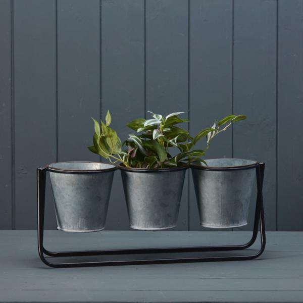 Windowsill Trio Pots H10.8  Weight-520g