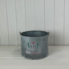 Metal Bucket Merry Christmas with Over Handle