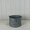 Metal Bucket Merry Christmas with Over Handle
