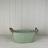 Sage Oval Tapered Trough with Rope Handles