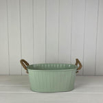 Sage Oval Tapered Trough with Rope Handles
