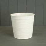 17.5cm White Zinc Pot  Weight-212g
