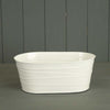 24.5 x 15.5cm White Oval Trough  Weight-198g