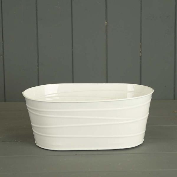 24.5 x 15.5cm White Oval Trough  Weight-198g