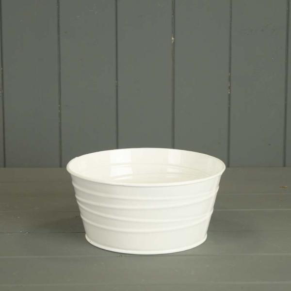 18cm White Zinc Bowl  Weight-141g