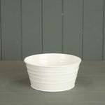 18cm White Zinc Bowl  Weight-141g