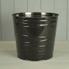 23cm Black Zinc Pot (with drainage Holes)  Weight-358g