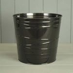 23cm Black Zinc Pot (with drainage Holes)  Weight-358g
