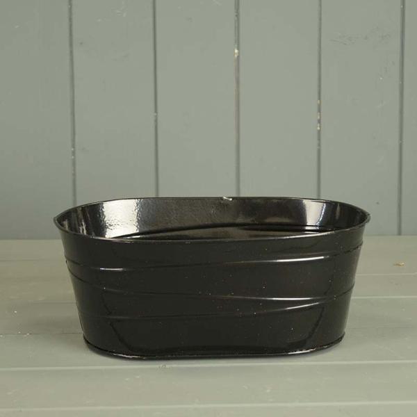24.5 x 15.5cm Black Oval Trough  Weight-198g