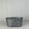 Ribbed Oval Zinc Trough TD24x14.5cm H11cm B20x11.3cm