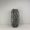 Grey Wicker Lantern 50 cm