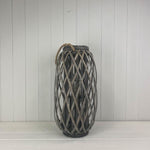 Grey Wicker Lantern 50 cm