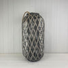 Grey Wicker Lantern 58 cm