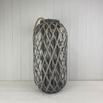 Grey Wicker Lantern 58 cm