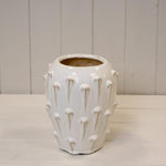 Small Cream Ceramic Bobble Vase