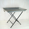 420317 (SR) Rustic Zinc Table 71x45.6x6cm