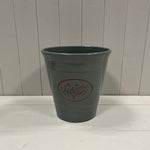 Grey Round Love Heart Tree Recycled Plastic Planter D23cm 5.6LTR