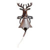 Rustic Cast Iron Wall Bell  Reindeer Bust