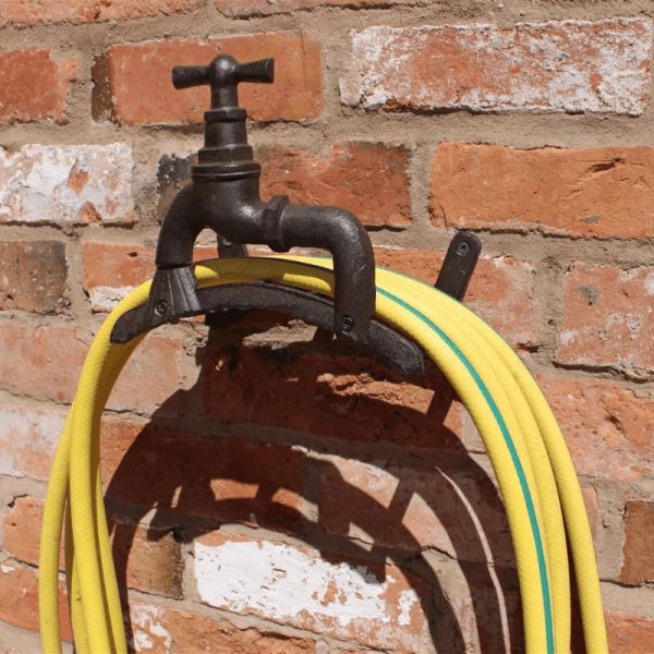 Rustic Cast Iron Wall Mounted Hosepipe Holder 14 X 19 X 23.5cm