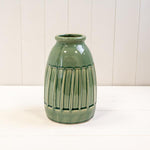 Green Ceramic Vase (24.5cm) TD(ext)9 / (int)7 x BD14 x H24.5cm