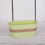 25x13cm Green Hessian Band Trough TD25x13cm H11.3cm B20.5x10.5cm