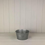 Ribbed Zinc Round Tapered Bowl TD18cm H9cm B14cm